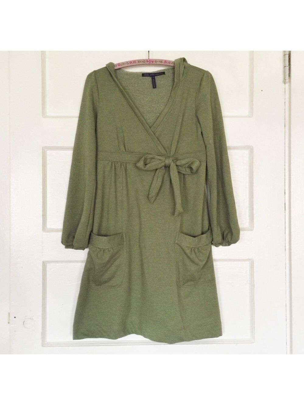 Mon Petite Oiseau Empire Waist Soft Hooded Dress with Pockets